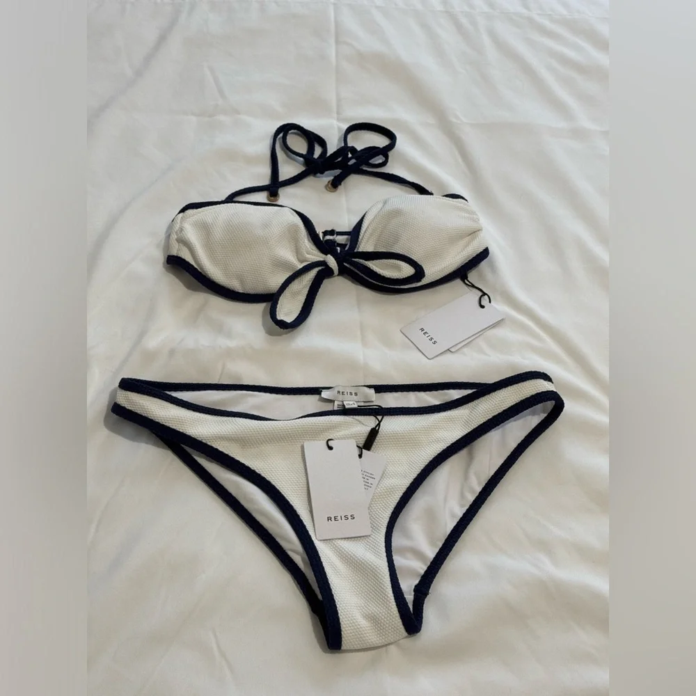 Reiss White and Black Bikini Set - Picture 1 of 4